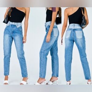 Princess Polly Springfield Mom Mid Rise Baggy Denim Jeans NWT